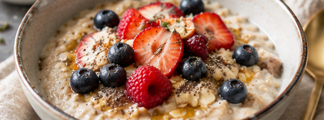 Overnight Oats alle bacche con Collagene biologico — la tua colazione facile per tutti i giorni