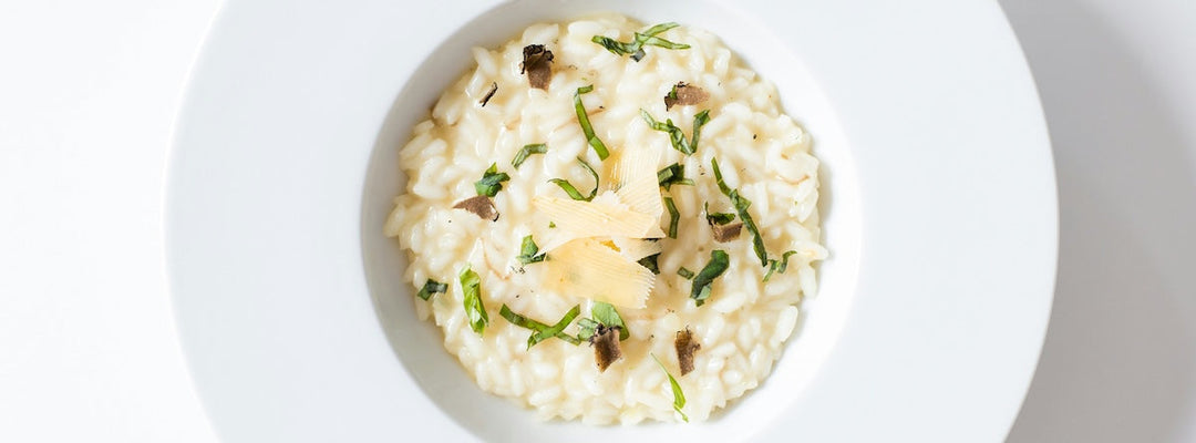 Risotto cremoso ai funghi con collagene