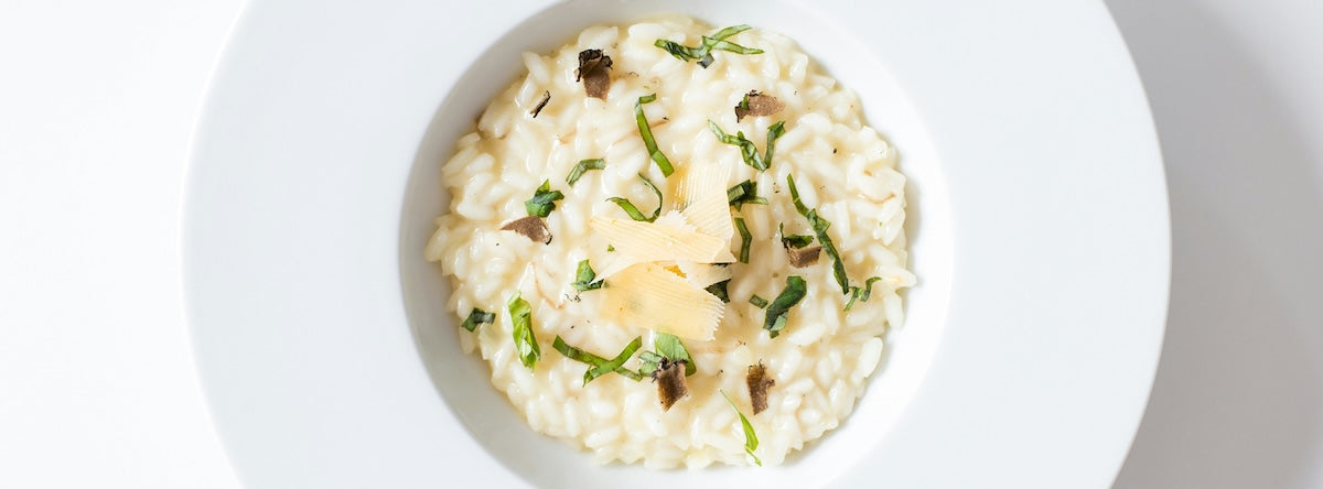 Risotto cremoso ai funghi con collagene