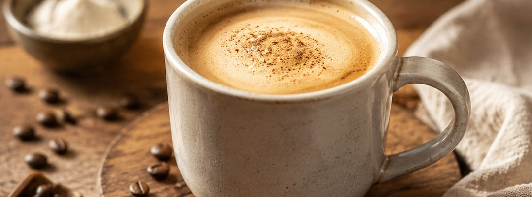 Latte al caffè con collagene