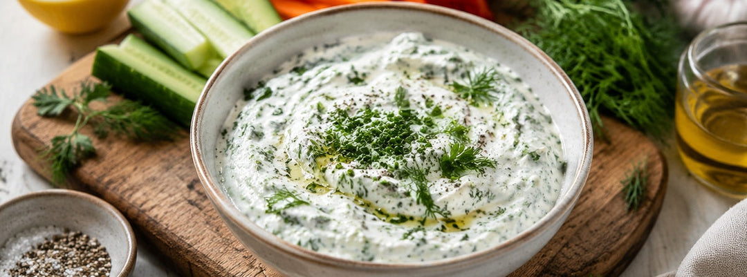 Dip alle erbe ricco di proteine e collagene