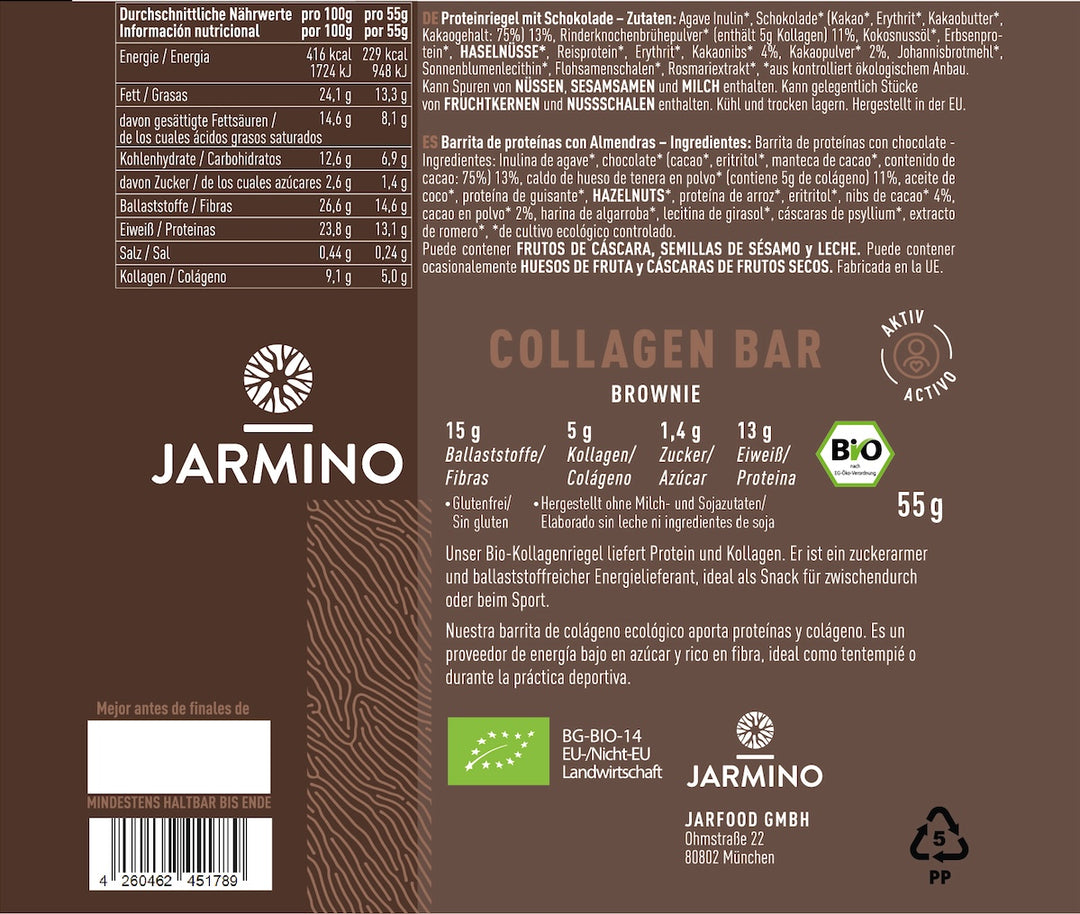 Barretta al collagene con brownie