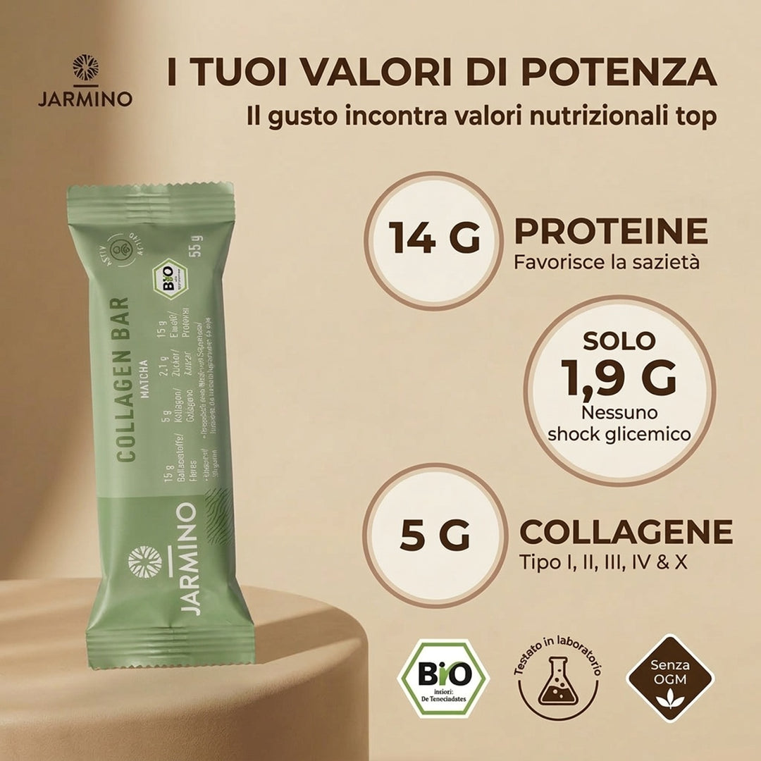 Barretta al collagene con matcha